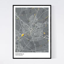 Load image into Gallery viewer, Mansfield City Map Print