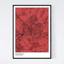 Load image into Gallery viewer, Mansfield City Map Print