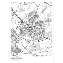 Load image into Gallery viewer, Map of Mansfield, United Kingdom
