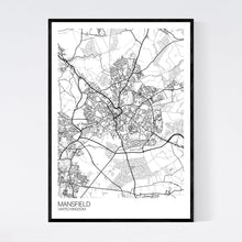 Load image into Gallery viewer, Map of Mansfield, United Kingdom