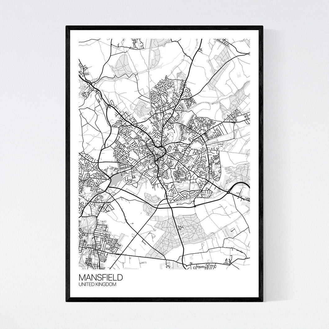 Map of Mansfield, United Kingdom