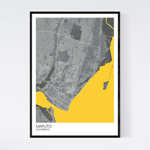 Maputo City Map Print