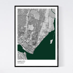 Maputo City Map Print