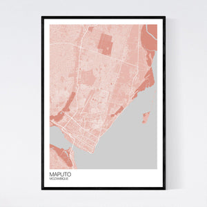 Maputo City Map Print