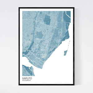 Maputo City Map Print
