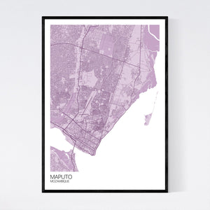 Map of Maputo, Mozambique