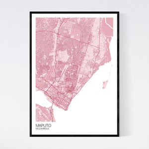 Maputo City Map Print