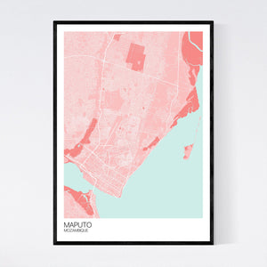 Maputo City Map Print