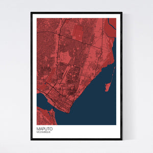Maputo City Map Print