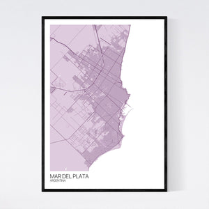 Mar del Plata City Map Print