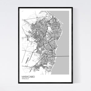 Maracaibo City Map Print