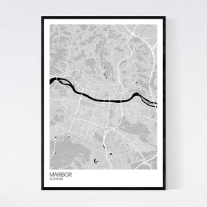 Maribor City Map Print
