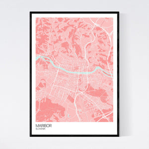 Maribor City Map Print