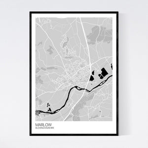 Marlow Town Map Print