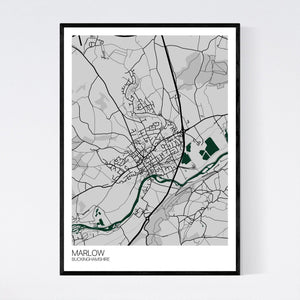 Marlow Town Map Print