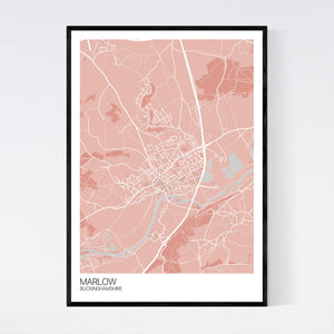 Marlow Town Map Print