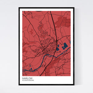 Marlow Town Map Print