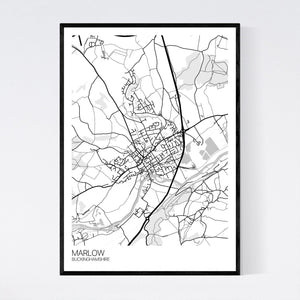 Marlow Town Map Print