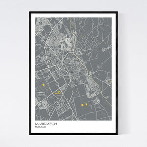 Marrakech City Map Print