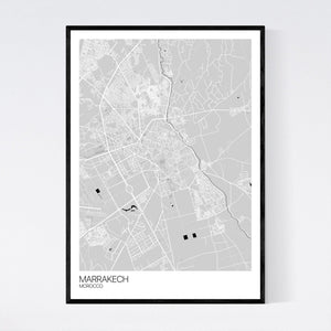 Marrakech City Map Print