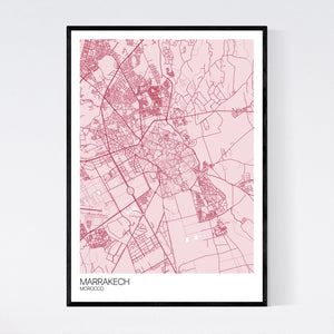 Marrakech City Map Print