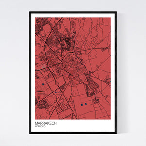 Marrakech City Map Print