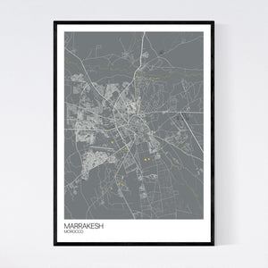 Marrakesh City Map Print