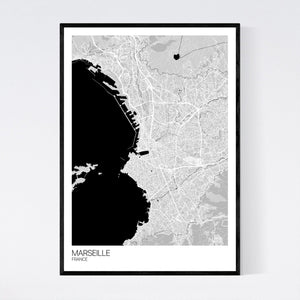 Marseille City Map Print