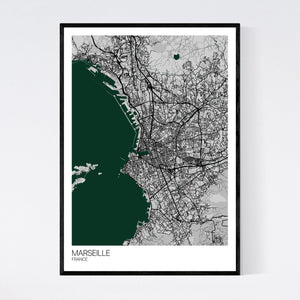 Marseille City Map Print