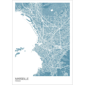 Map of Marseille, France