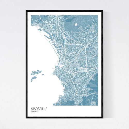 Map of Marseille, France