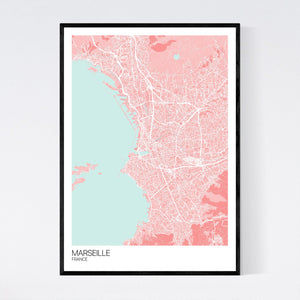 Marseille City Map Print