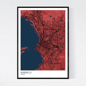 Marseille City Map Print