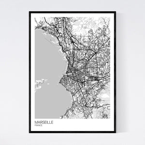 Marseille City Map Print