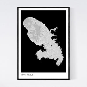 Martinique Island Map Print