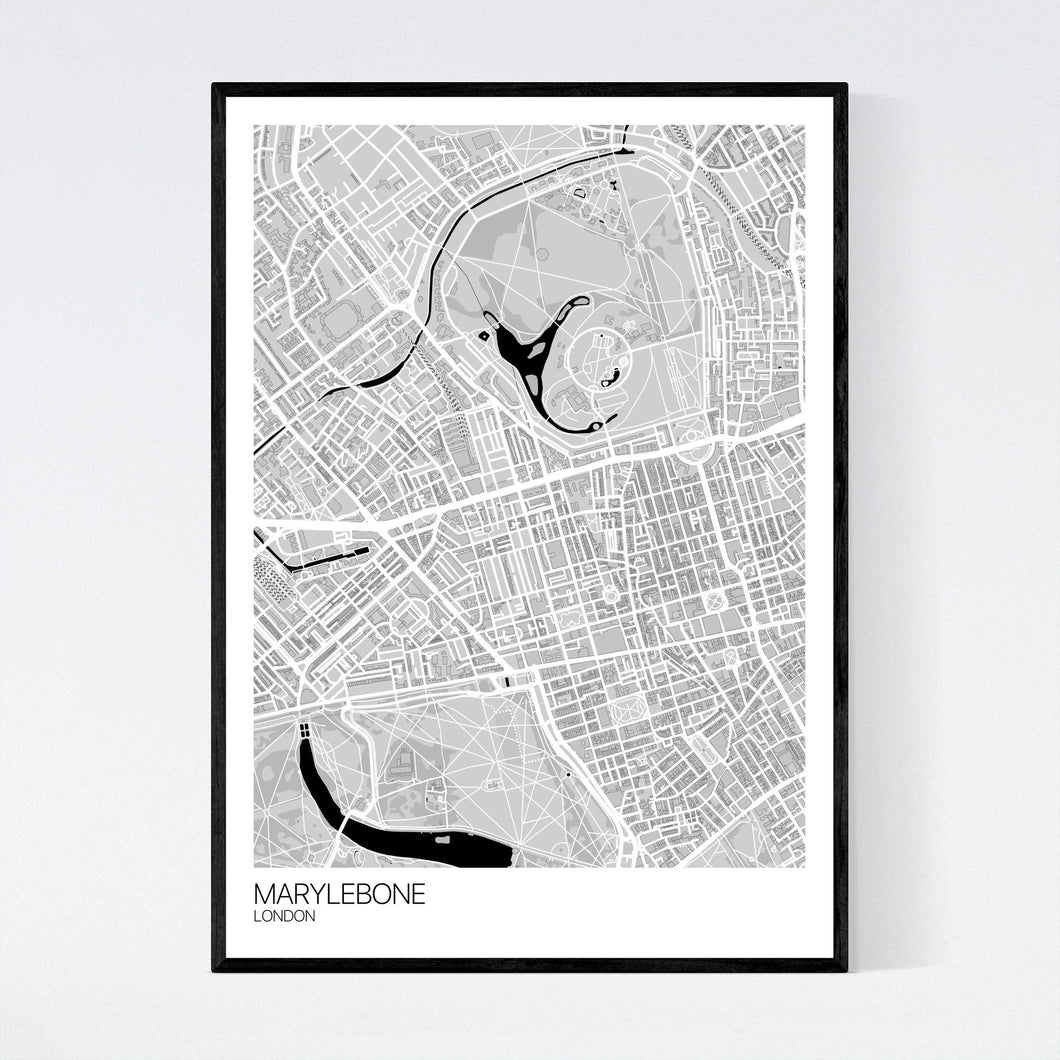 Marylebone Neighbourhood Map Print
