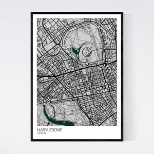Marylebone Neighbourhood Map Print
