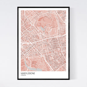 Marylebone Neighbourhood Map Print