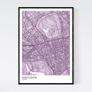 Marylebone Neighbourhood Map Print