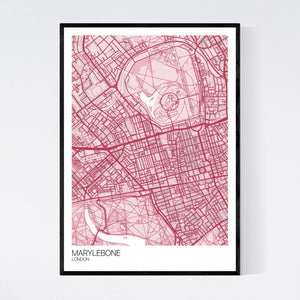 Marylebone Neighbourhood Map Print