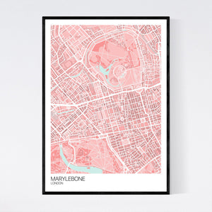 Marylebone Neighbourhood Map Print