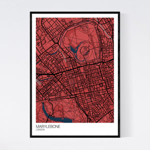 Marylebone Neighbourhood Map Print