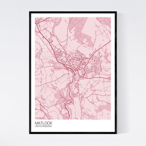 Matlock City Map Print