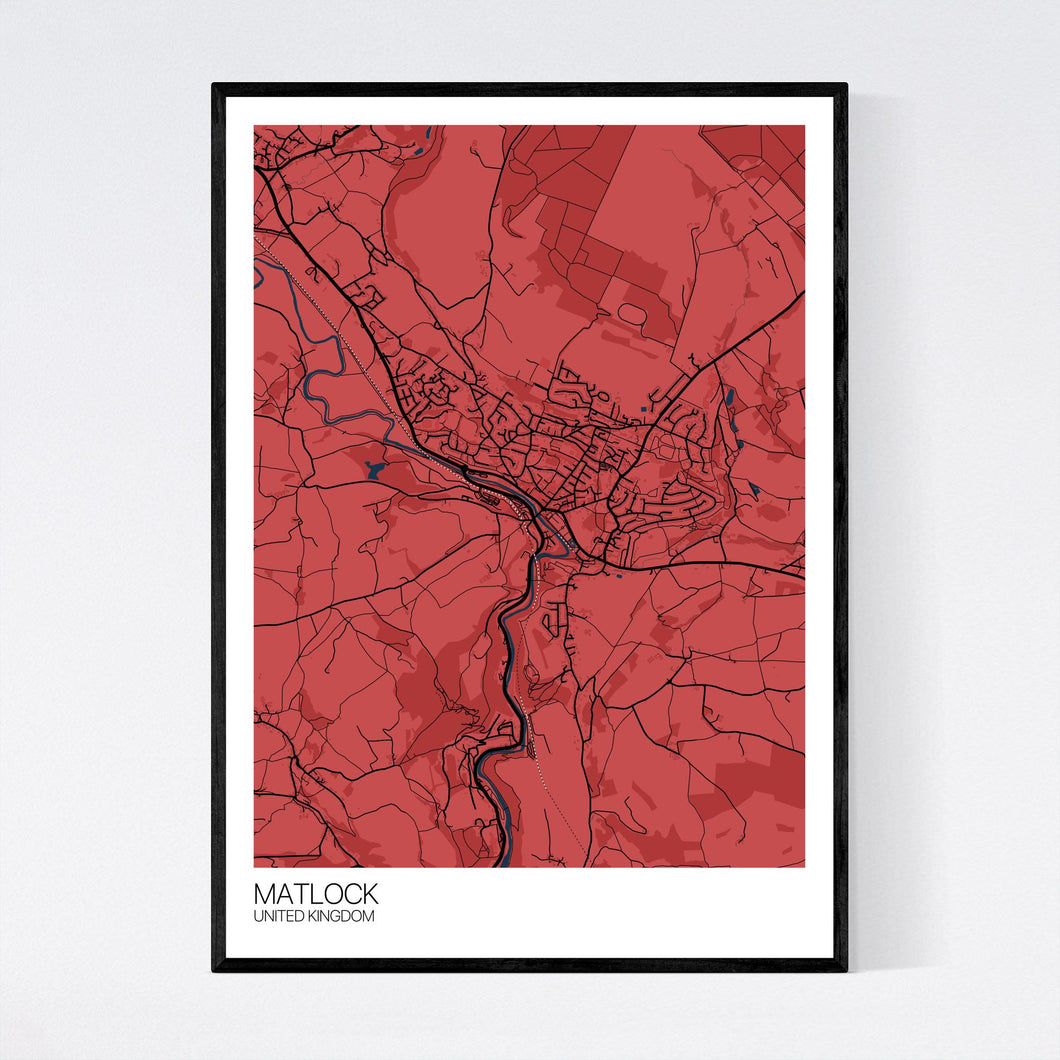 Matlock City Map Print