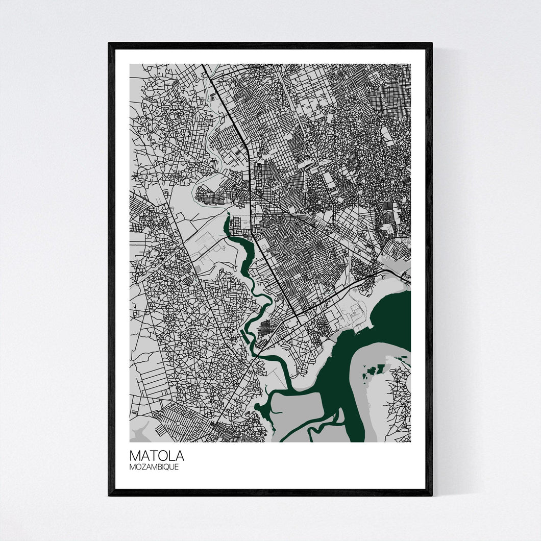 Matola City Map Print
