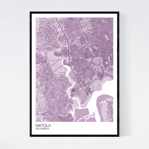 Matola City Map Print