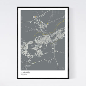 Maturín City Map Print