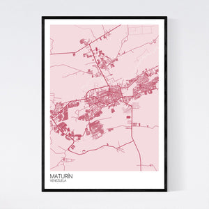 Maturín City Map Print