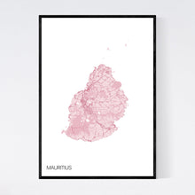 Load image into Gallery viewer, Mauritius Island Map Print