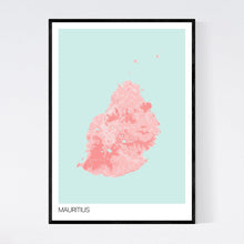Load image into Gallery viewer, Mauritius Island Map Print